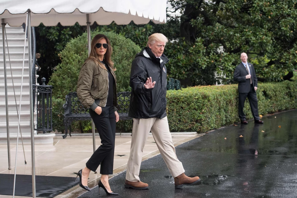 Melania i Donald Trump w Teksasie