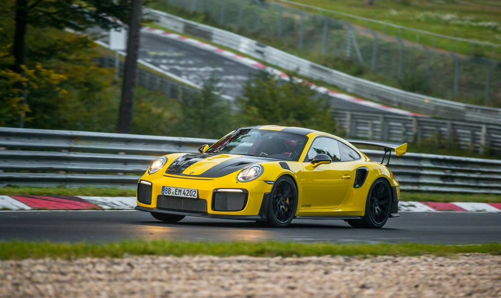 Porsche 911 GT2 podczas bicia rekordu