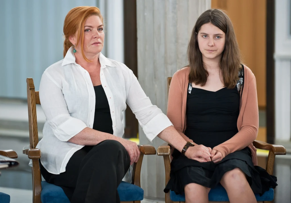 Katarzyna Dowbor z córką Marysią