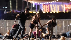 Uciekający ludzie podczas strzelaniny w las Vegas