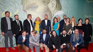 Ekipa "Twojego Vincenta" na warszawskiej premierze filmu