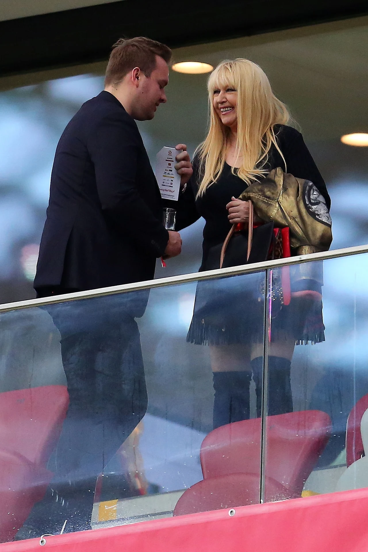 Maryla Rodowicz z synem na meczu Polska-Czarnogóra Maryla Rodowicz z synem na meczu Polska-Czarnogóra