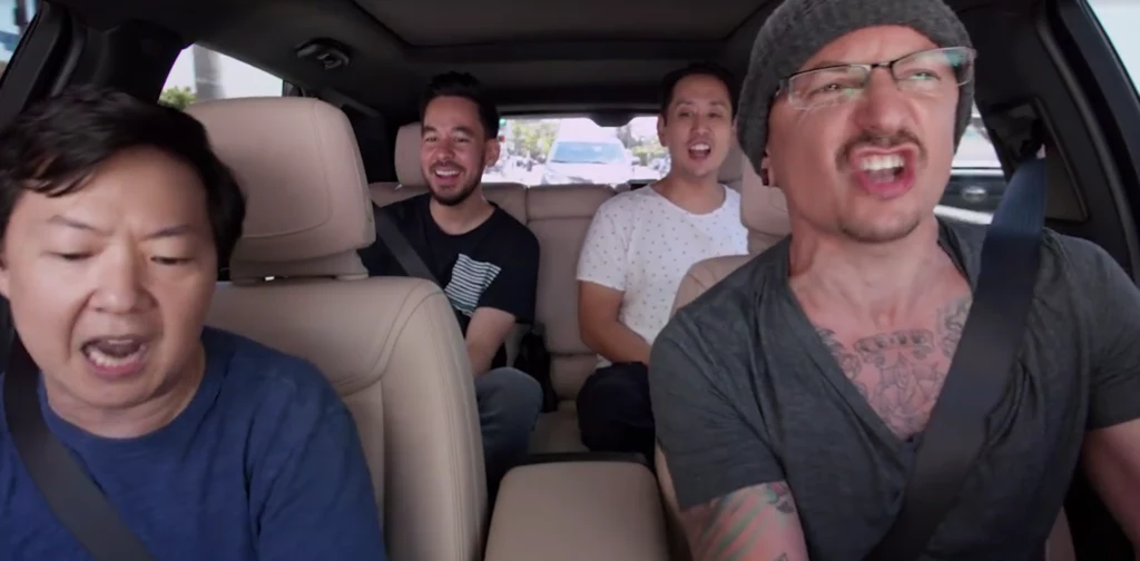 Linkin Park (Chester Bennington z prawej) w "Carpool Karaoke"