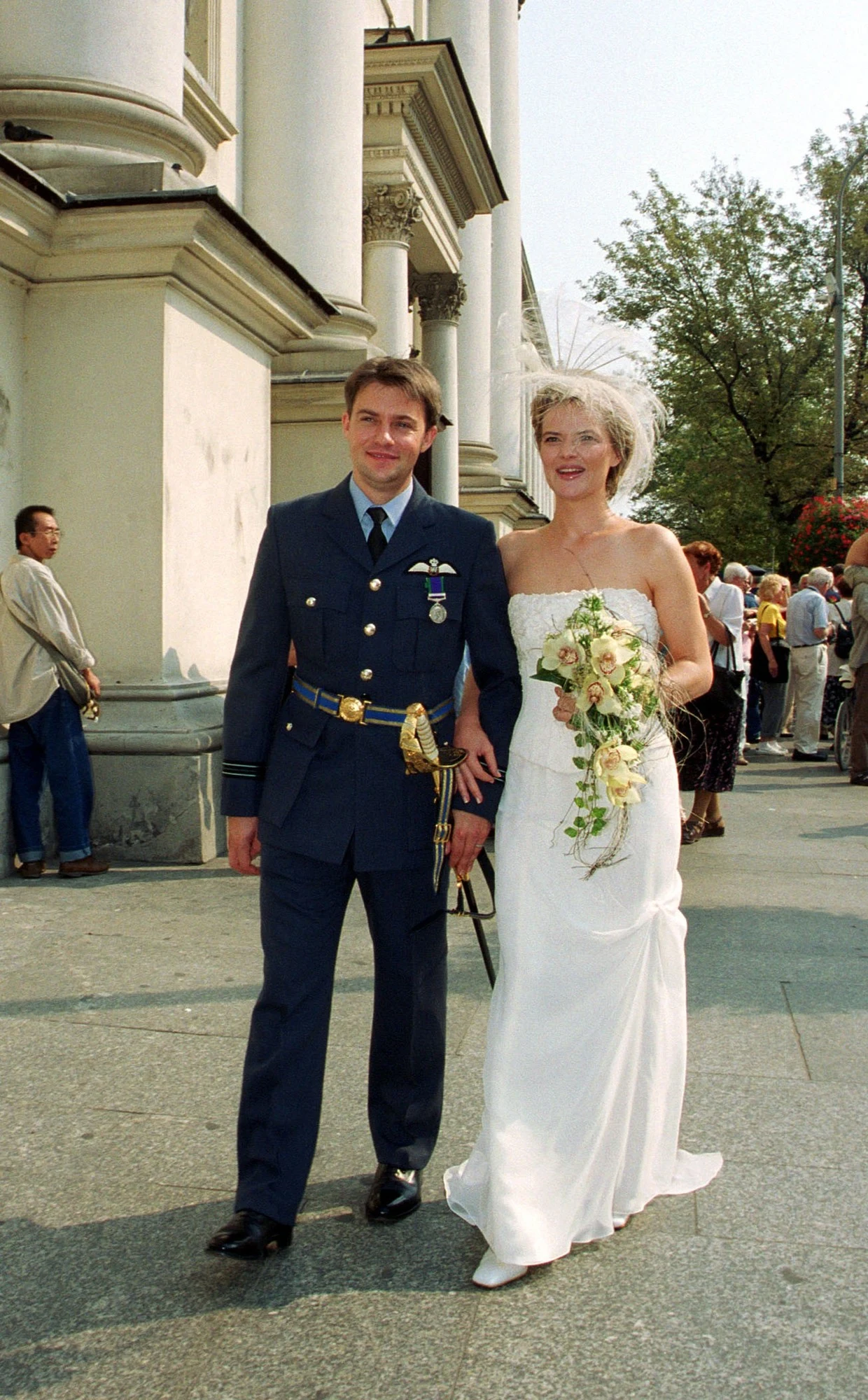 Monika Richardson w dniu ślub, 2001 r.