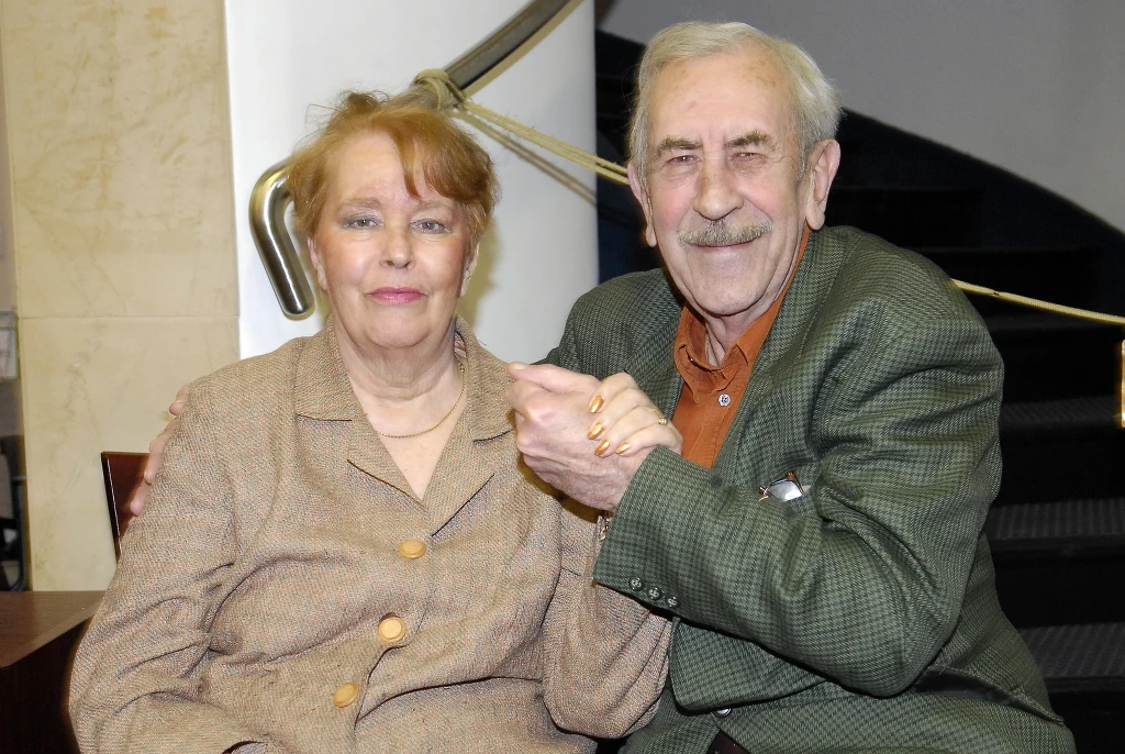 Jan Kobuszewski z żoną