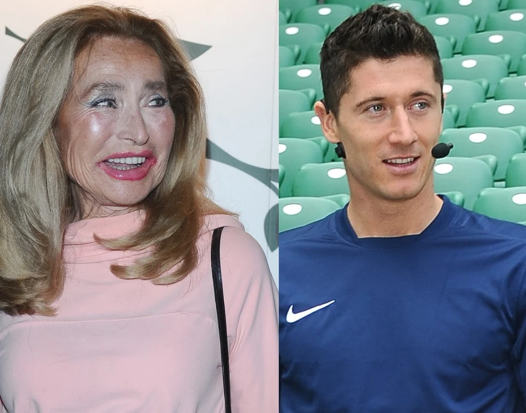 Bogumiła Wander i Robert Lewandowski 