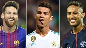 Trójka nominowanych (od lewej): Messi, Ronaldo i Neymar