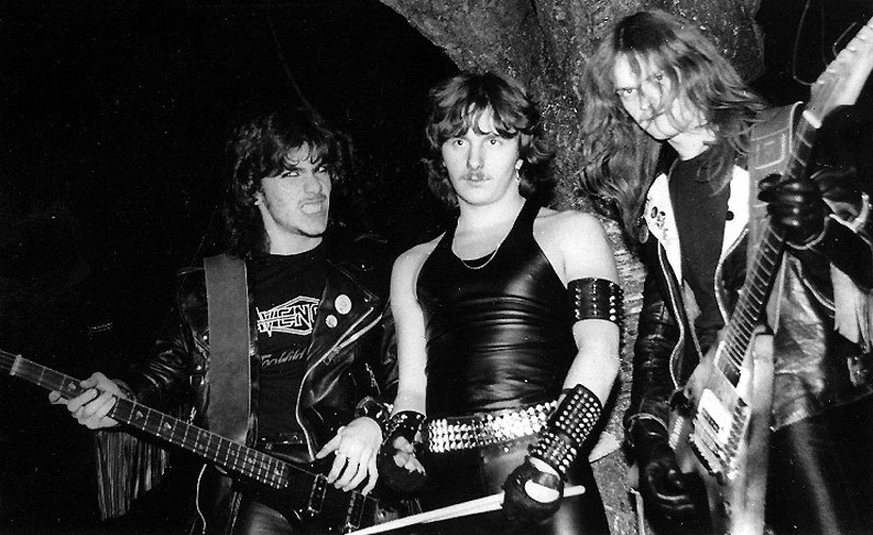 Hellhammer w 1983 r. - Martin Eric Ain pierwszy z lewej