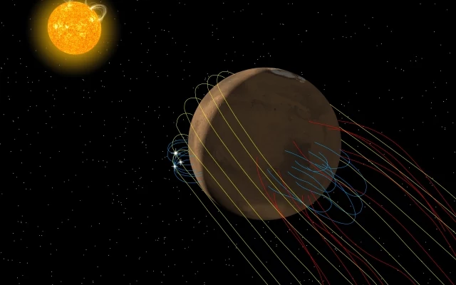 Badania sondy MAVEN pozwoliły ustalić, że Mars ma skręcony ogon magnetyczny