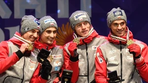 W Lahti polscy skoczkowie zdobyli historyczny złoty medal w konkursie drużynowym