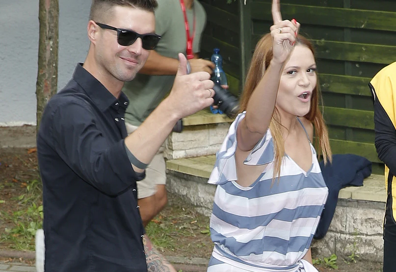 Dominika Gawęda z mężem Dominika Gawęda z mężem