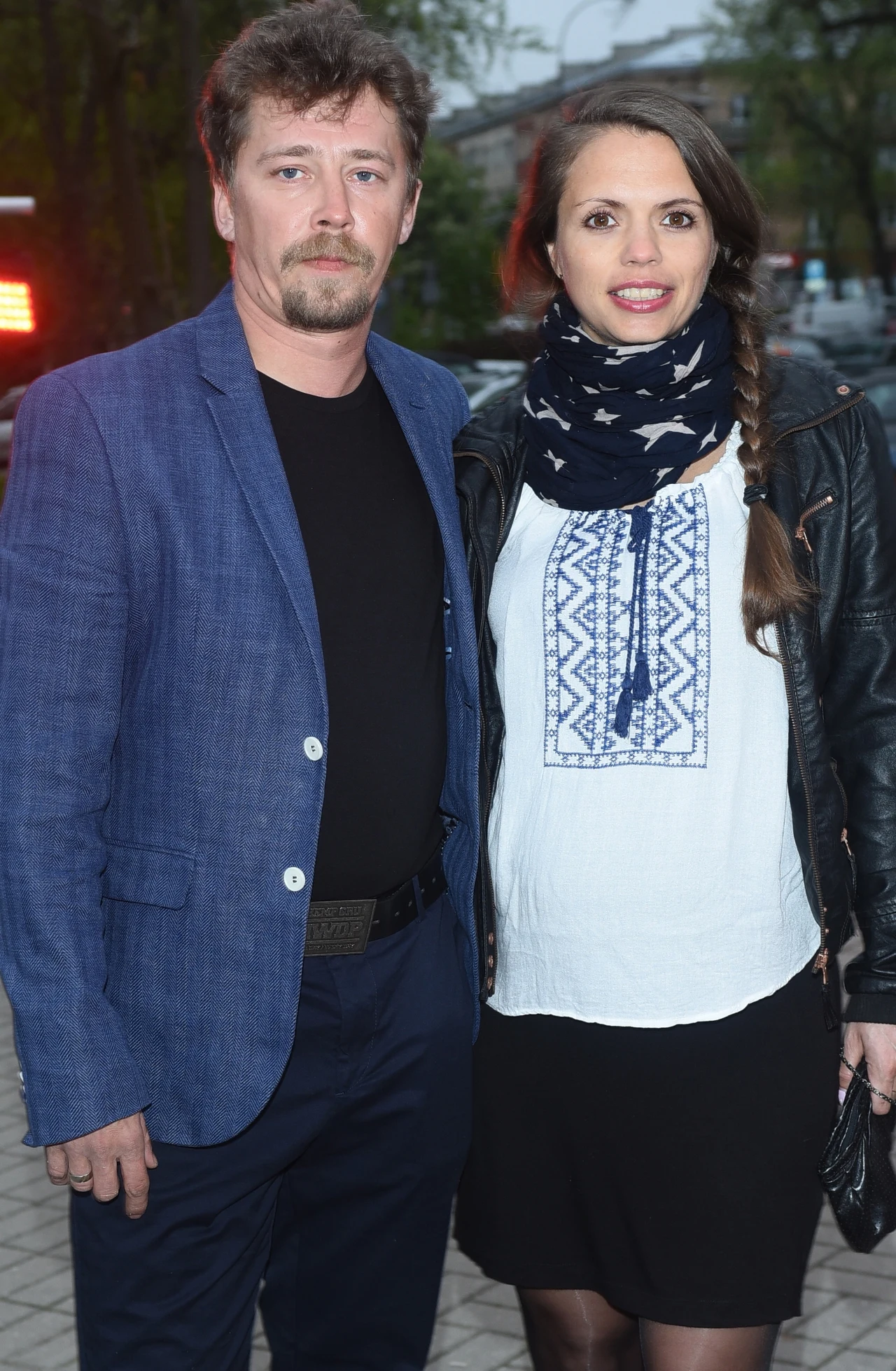 Bartosz Obuchowicz z żoną 