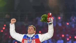 Aleksander Legkow ze złotym medalem olimpijskim