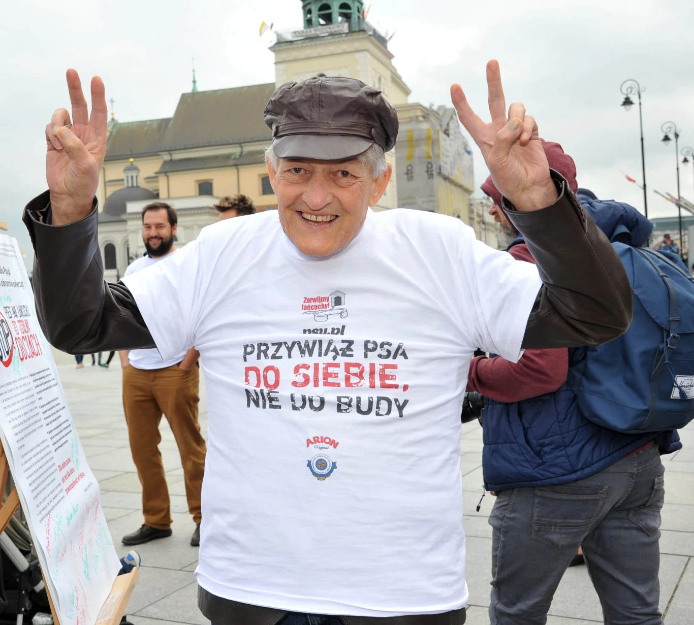 Marek Frąckowiak podczas akcji "Zerwijmy łańcuchy" 7 października 2017 roku Marek Frąckowiak podczas akcji "Zerwijmy łańcuchy" 7 października 2017 roku