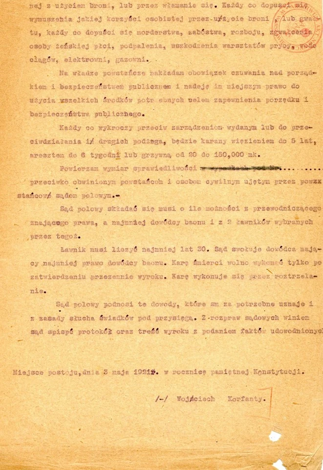 Odezwa Wojciecha Korfantego, AAN, Ambasada RP w Paryżu, sygn. 133