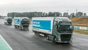 Platooning Volvo - testy na torze