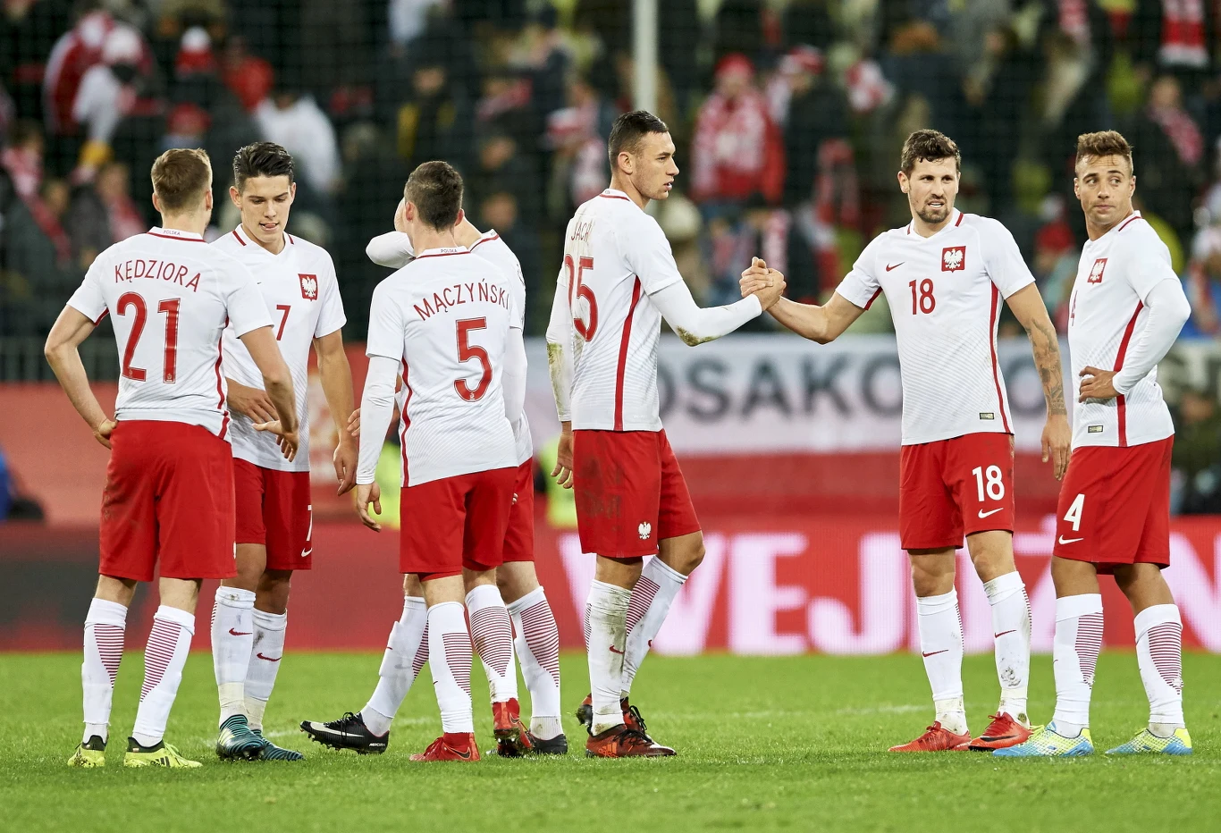 Piłkarze reprezentacji Polski po meczu towarzyskim z Meksykiem Piłkarze reprezentacji Polski po meczu towarzyskim z Meksykiem