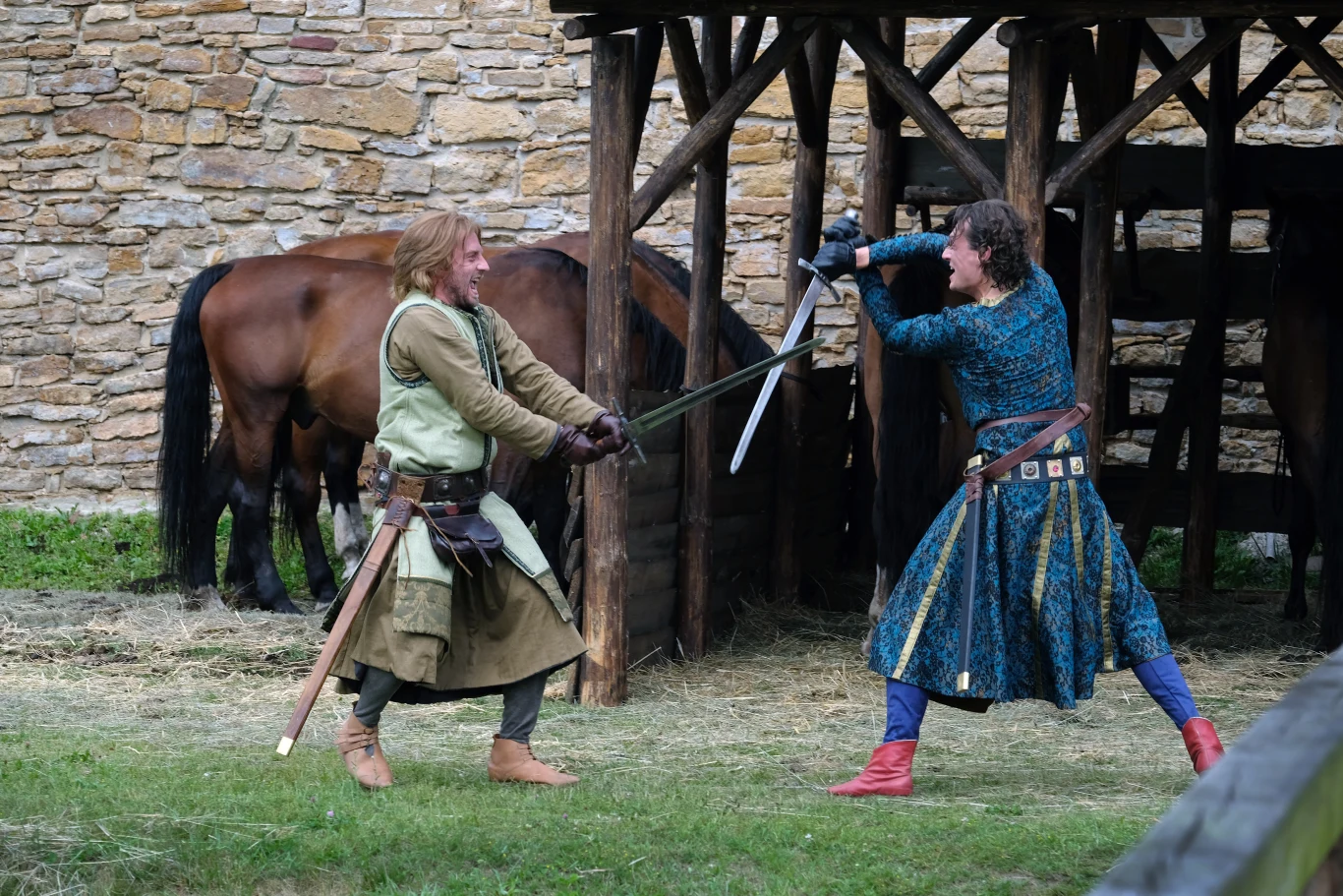 Mateusz Król (Kazimierz Wielki) i Marcin Rogacewicz (Jaśko)