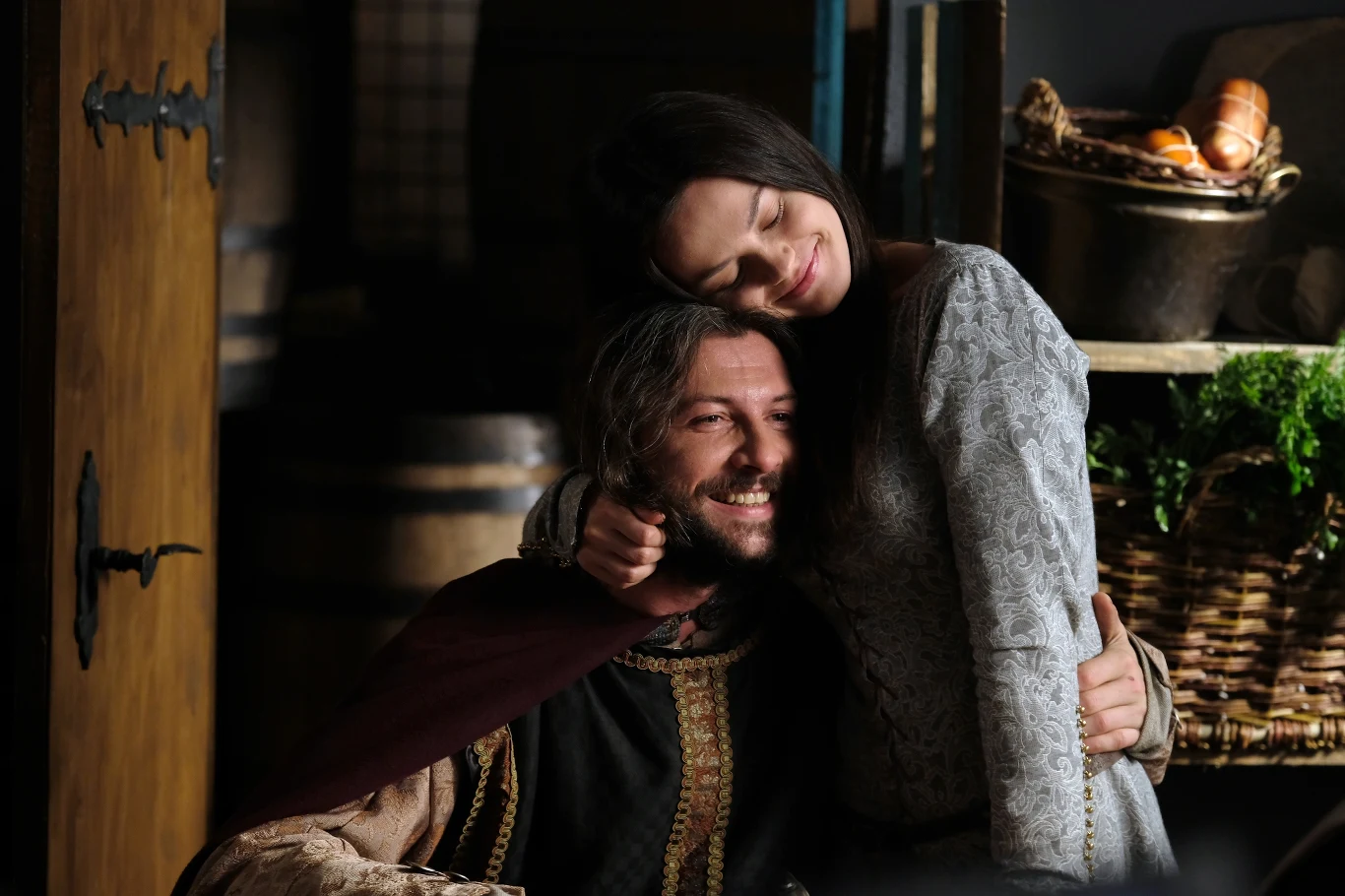 Krzysztof Wrona (rycerz Pełka) i Paulina Lasota (Cudka) 