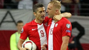 Robert Lewandowski (z lewej) i Kamil Glik