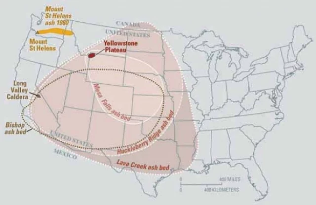 Zasięg zniszczeń, do jakich może doprowadzić wybuch wulkanu Yellowstone