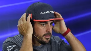 Fernando Alonso na konferencji przed zakończeniem sezonu F1.