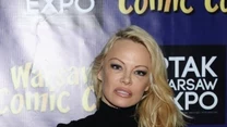 Pamela Anderson podczas wizyty w Polsce