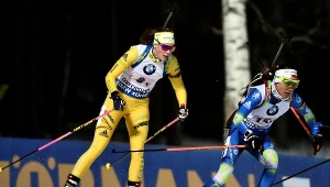 Nadzieja Skardzina (P) i Szwedka Hanna Oberg