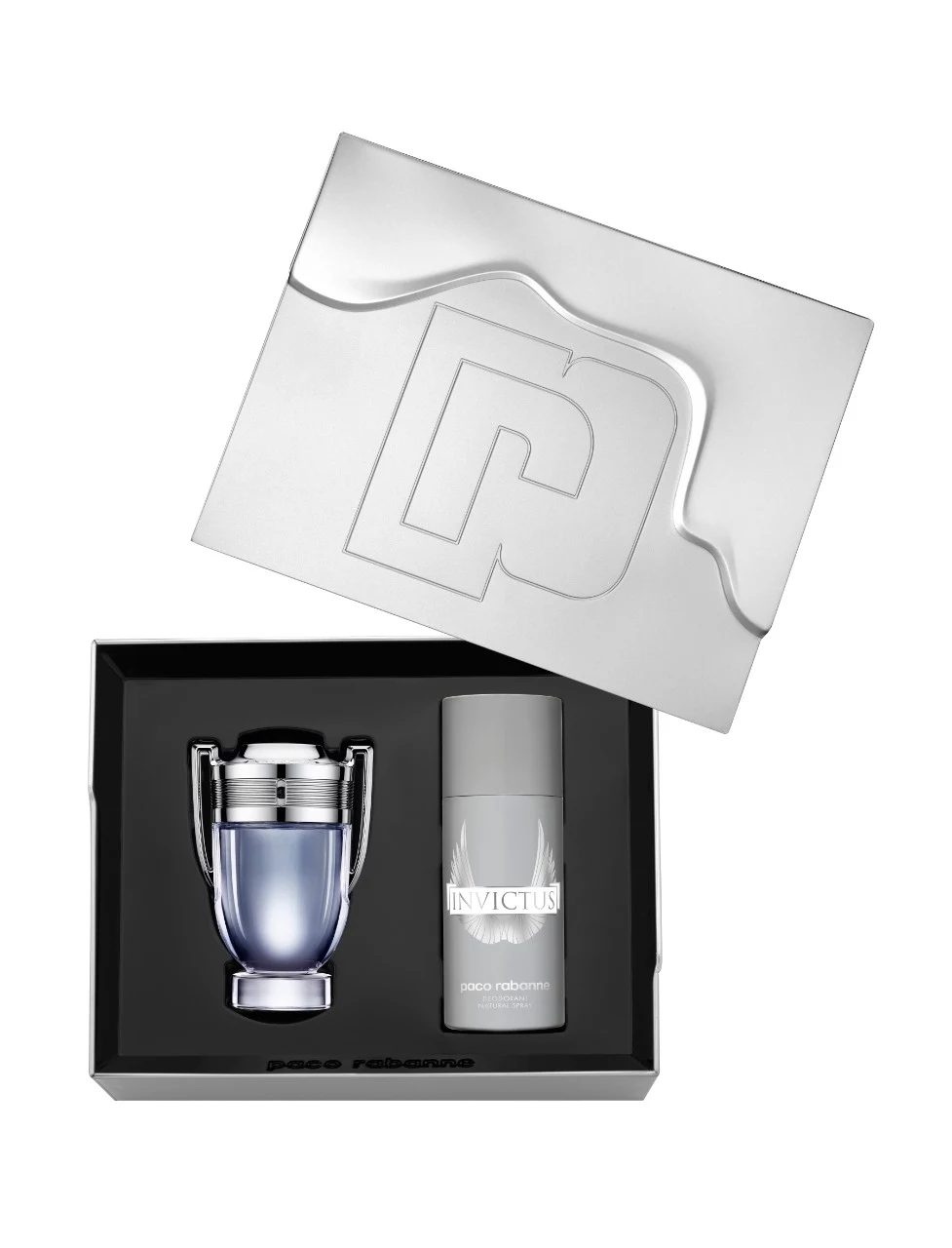 Paco Rabanne Invictus - woda toaletowa 100 ml + deo spray 150 ml, cena: 359 zł Paco Rabanne Invictus - woda toaletowa 100 ml + deo spray 150 ml, cena: 359 zł
