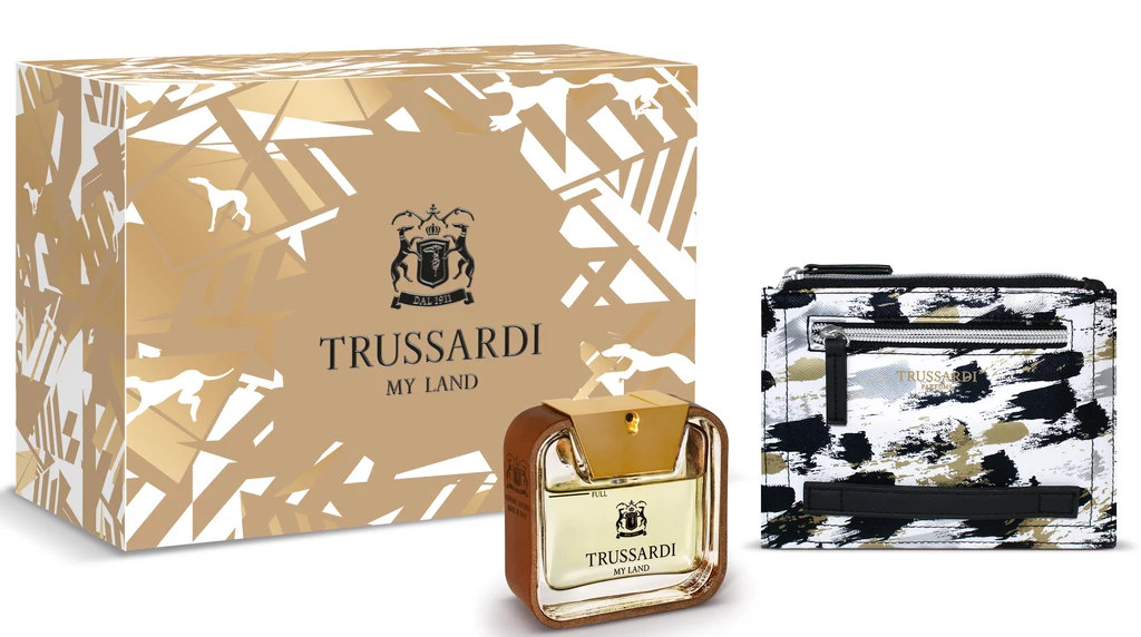 Trussardi My Land - woda toaletowa 50 ml + etui na dokumenty, cena: 295 zł Trussardi My Land - woda toaletowa 50 ml + etui na dokumenty, cena: 295 zł