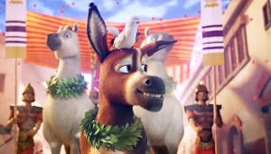 Główny bohater "Pierwszej gwiazdki" - osiołek o imieniu Bo