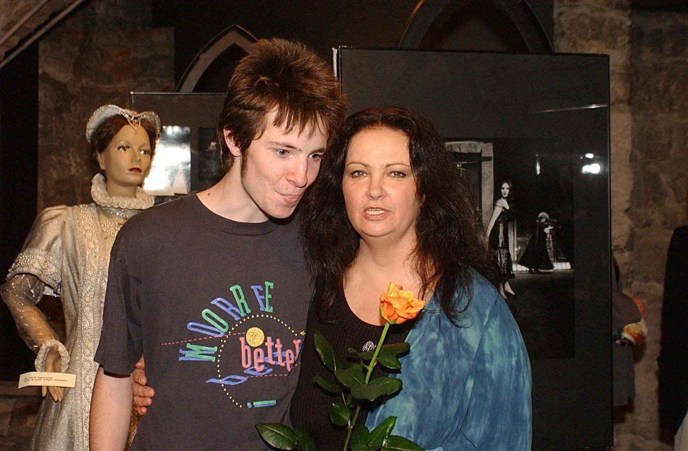 Anna Dymna z synem Michałem, 2003 rok