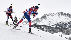 Ole Einar Bjoerndalen (z prawej)