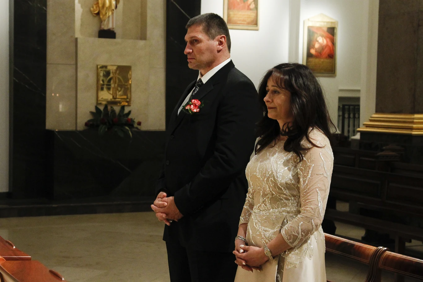 Andrzej Gołota i Mariola Gołota podczas odnowienia przyrzeczeń małżeńskich w 2015 roku Andrzej Gołota i Mariola Gołota podczas odnowienia przyrzeczeń małżeńskich w 2015 roku