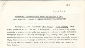 "Przesłanki wprowadzenia stanu wojennego w PRL, jego podstawy prawne i międzynarodowe uwarunkowania