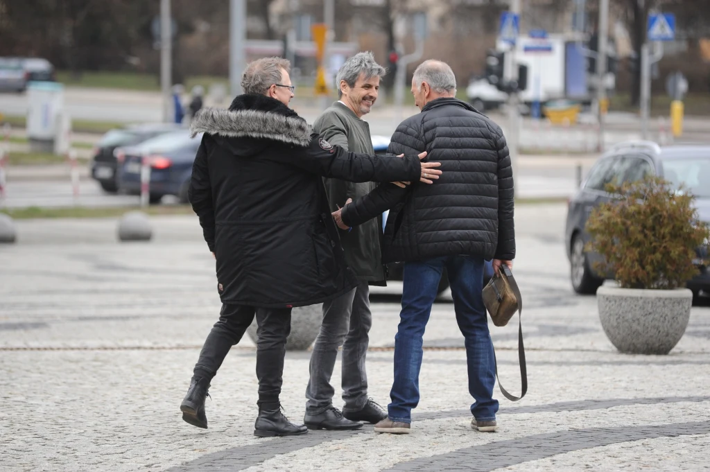 Piotr Polk, na zdj. z Piotrem Szwedesem i Karolem Strasburgerem