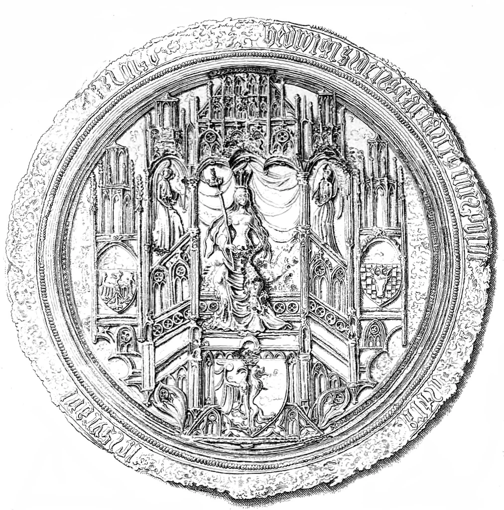 Pieczęć majestatyczna królowej Jadwigi (domena publiczna)