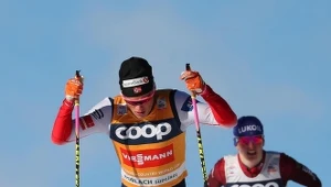 Johannes Hoesflot Klaebo podczas PŚ w Dobiacco.