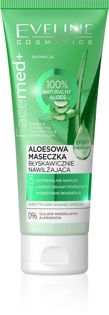 Aloesowa maseczka nawilżająco chłodząca Facemed+ Eveline Cosmetics