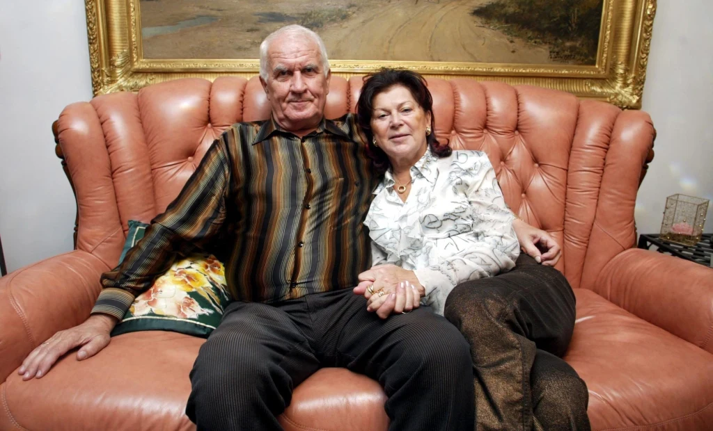 Ariadna Gierek z trzecim mężem Tadeuszem Łapińskim Ariadna Gierek z trzecim mężem Tadeuszem Łapińskim