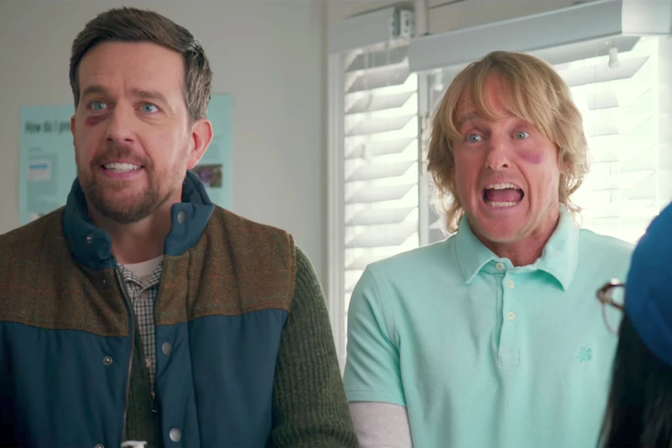 Ed Helms i Owen Wilson w "Bękartach"