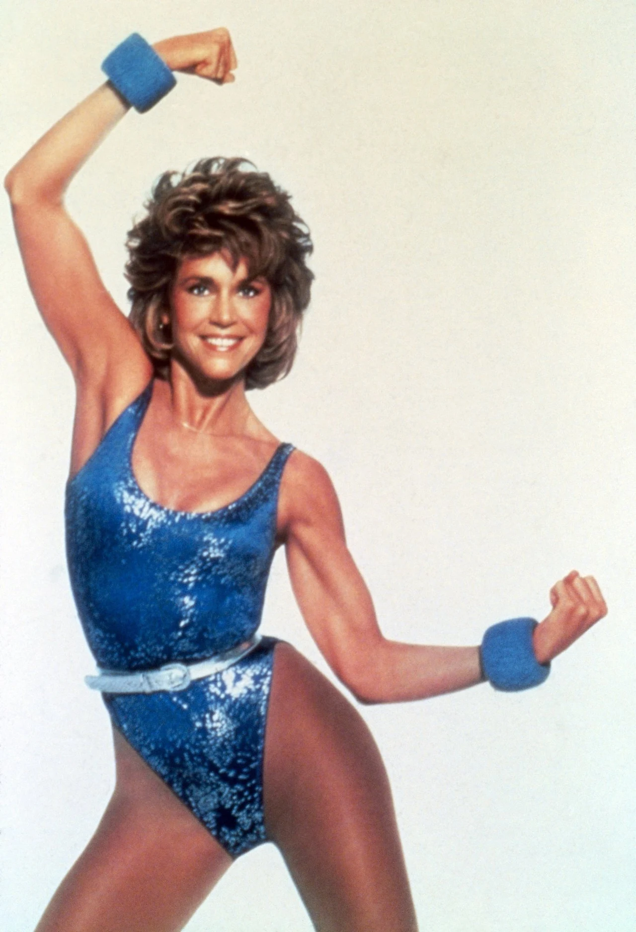 Fonda zrewolucjonizowała przemysł fitness po opublikowaniu taśmy wideo "Jane Fonda's Workout" w roku 1982. Nagrała potem kolejne 23 taśmy z przedstawieniem ćwiczeń, wydała także 13 nagrań audio i pięć książek, poświęconych tematyce fitness - łącznie sprzedano około 16 milionów kopii tych wydawnictw. Pierwsza kaseta z cyklu "Jane Fonda's Workout" pozostaje do dziś dnia najlepiej sprzedającą się kasetą wideo wszech czasów.
