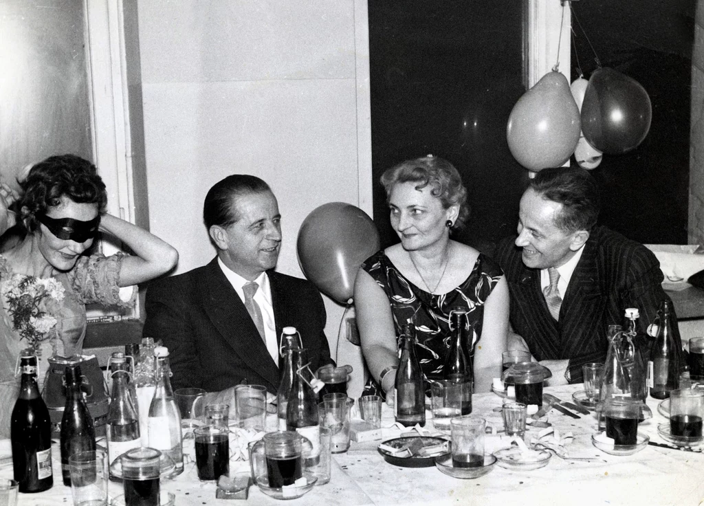 31.12.1957 Bal sylwestrowy, na zdjęciu Zofia i Kazimierz Moczarscy