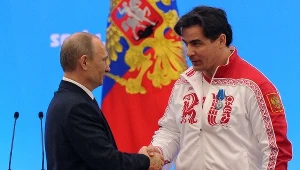 Albert Demczenko (P) i prezydent Władimir Putin
