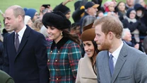 Obecni na niej byli książę Harry i Meghan a także książę William z księżną Catherine, która jest w trzeciej ciąży.