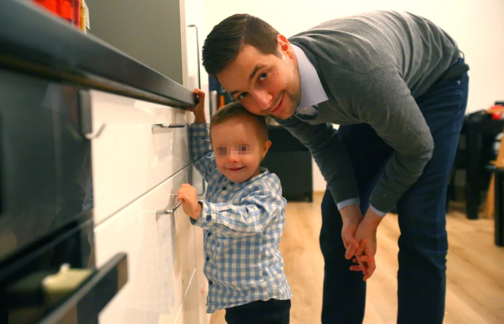 Patryk Jaki z synem Radkiem