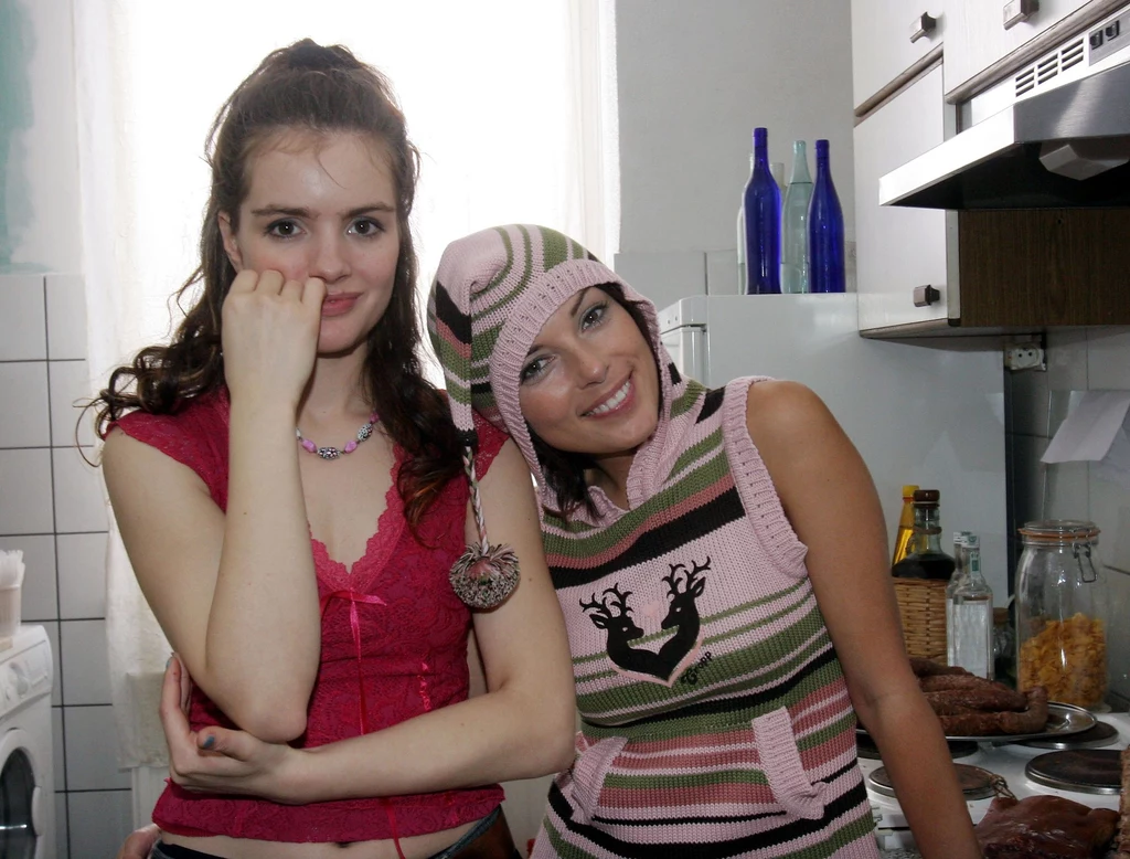 Maria Niklińska i Katarzyna Glinka na planie serialu "My baby"