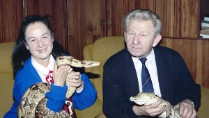 Hanna i Antoni Gucwińscy we wrocławskim zoo (1990)