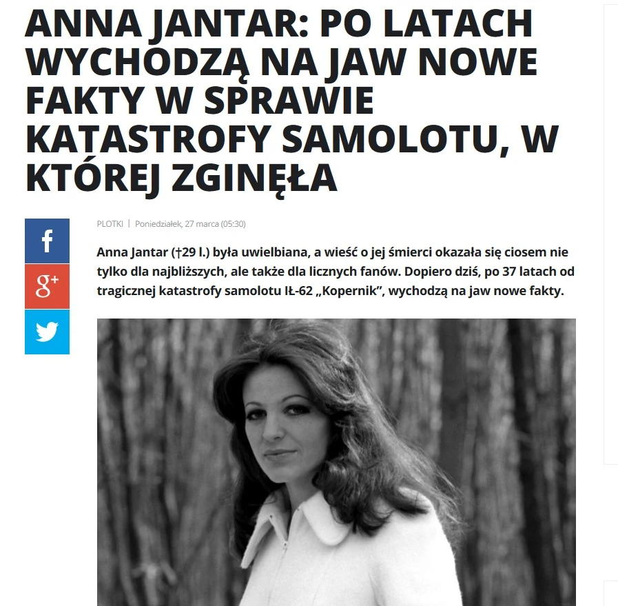 News o Annie Jantar News o Annie Jantar