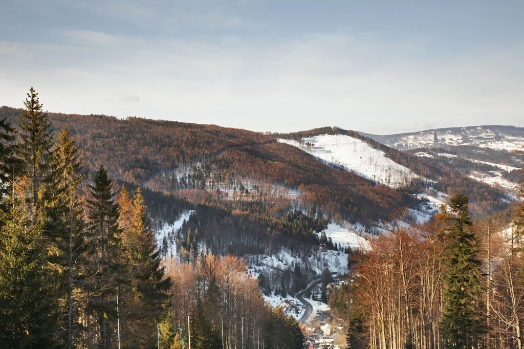 Panoramiczny widok na Szczyrk